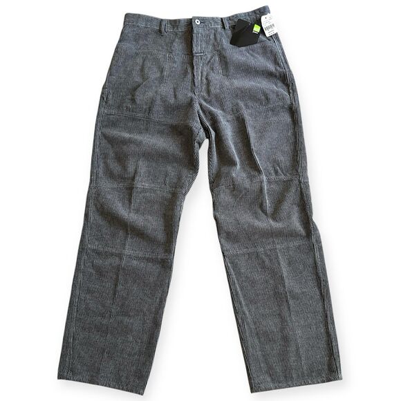 Vintage NWT Marithe Francois Girbaud Gray Glider Corduroy Pants 36x32 Baggy Y2K - Picture 1 of 12